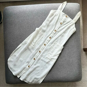 Nasty Gal White Button Down Maxi Dress Size 4